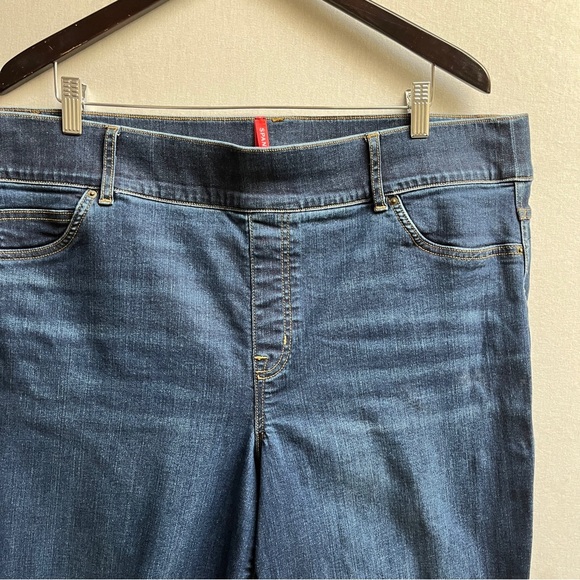 SPANX Blue Ankle Pull On Cropped Denim Jeans 3X - Picture 4 of 11